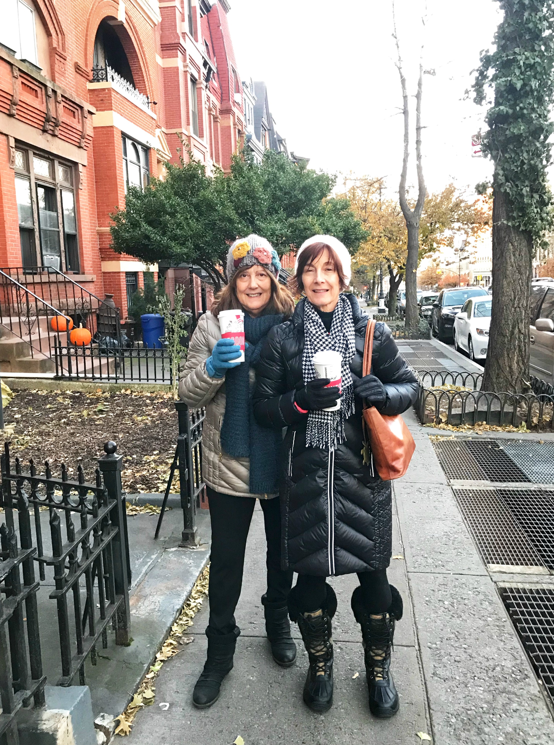 walking in park slope with mom and aunt sandy