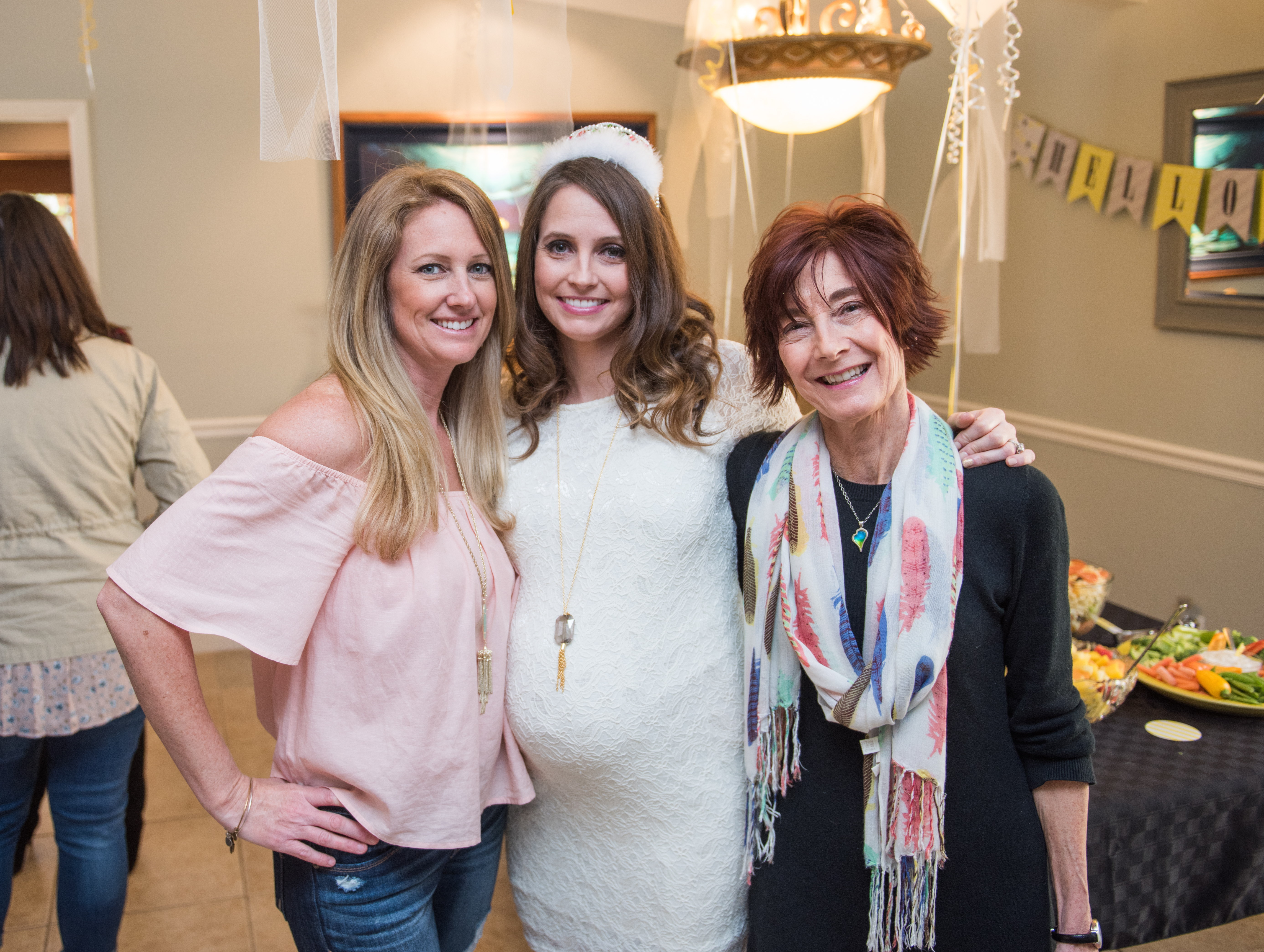baby shower with mom and trish