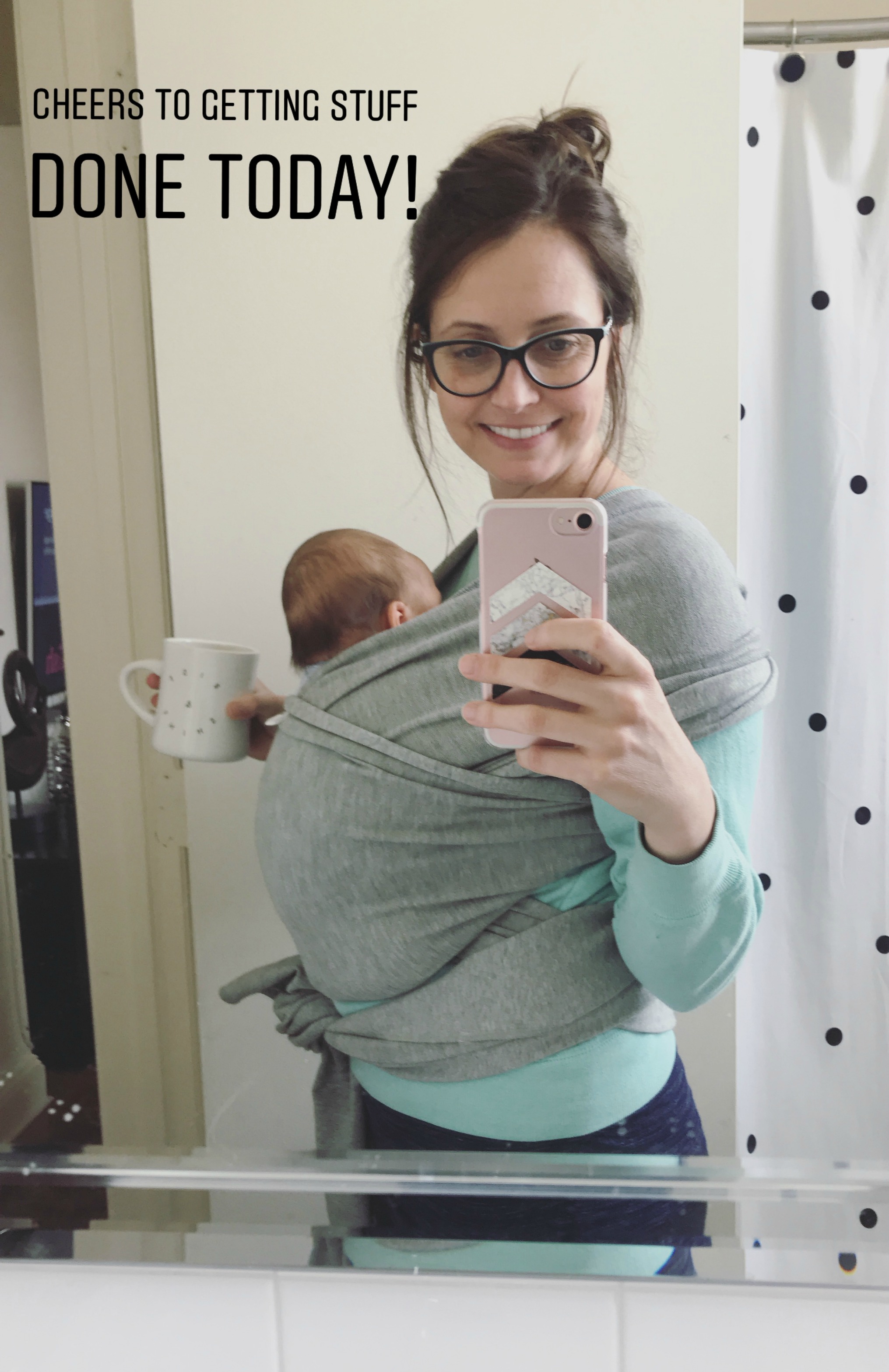 wearing skyler in baby wrap five weeks