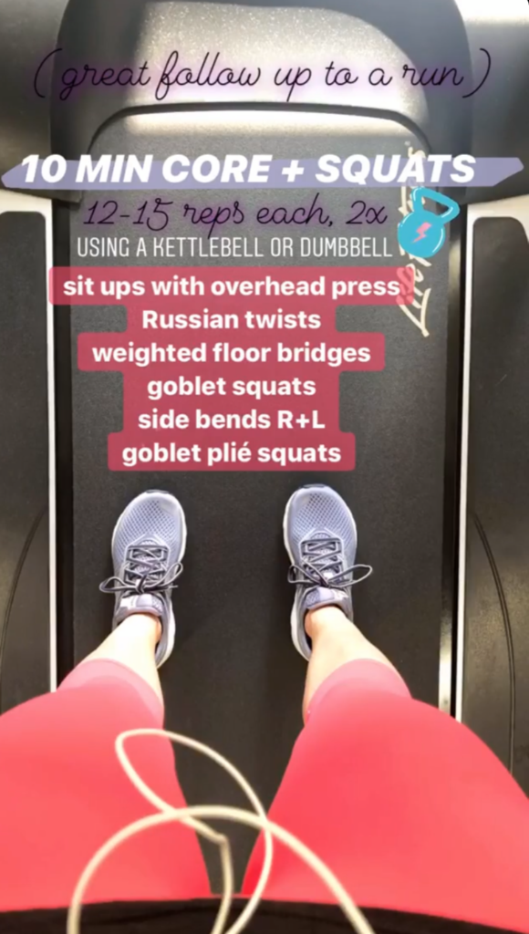 10 mins core and squats workout