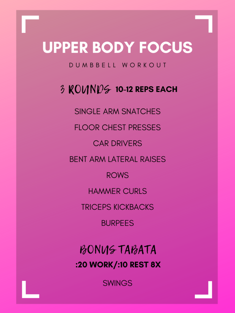 Upper Body Focus Dumbbell Workout