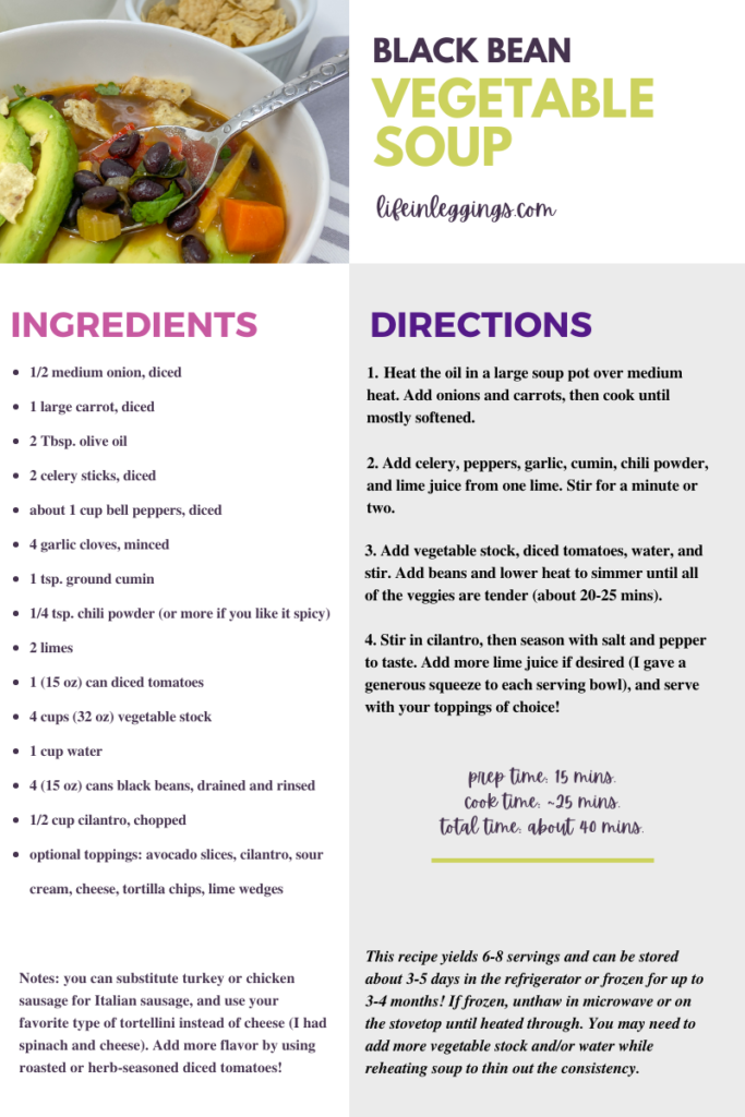 Black Bean and Vegetable Soup Recipe