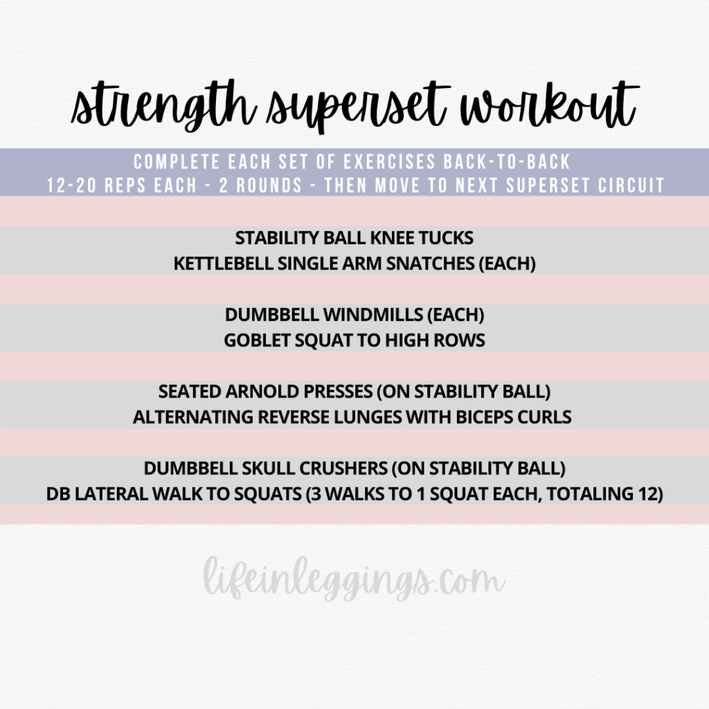 strength superset workout