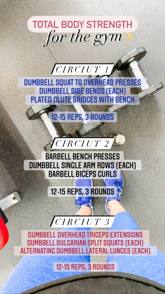 total body strength workout for the gym