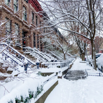 Snow Blizzard Park Slope, Brooklyn