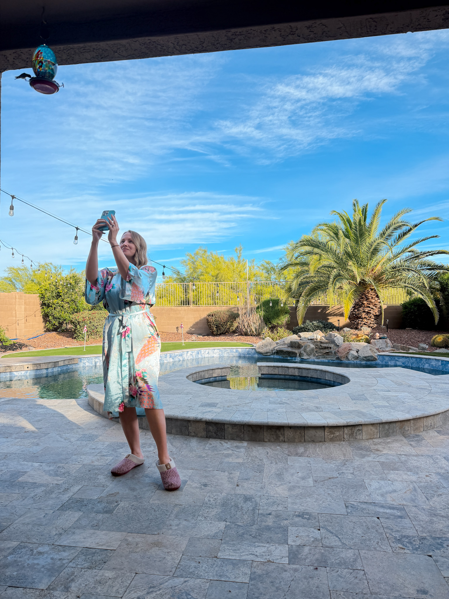 melissa and backyard scottsdale